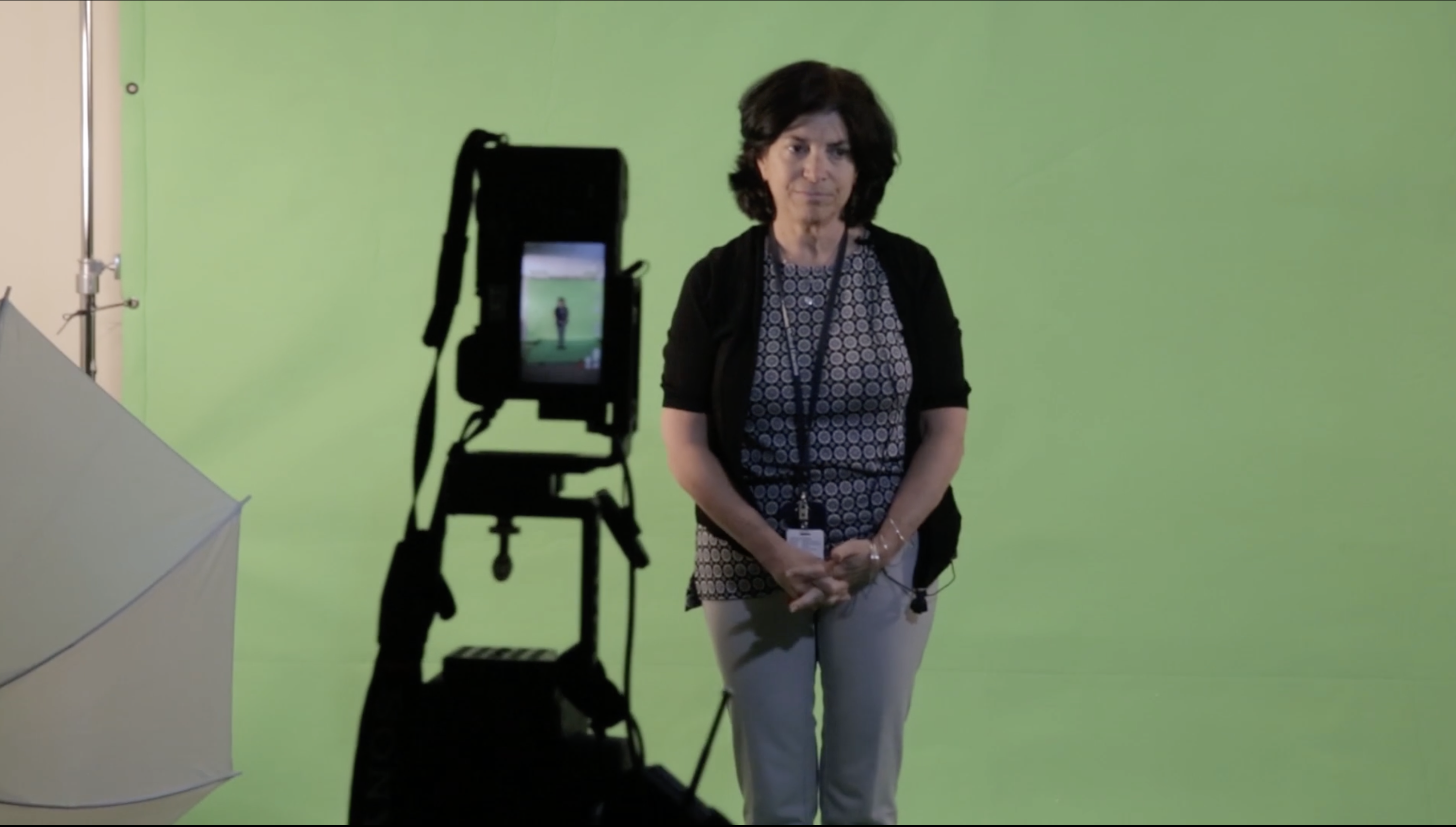 Green-screen capture of a guide character